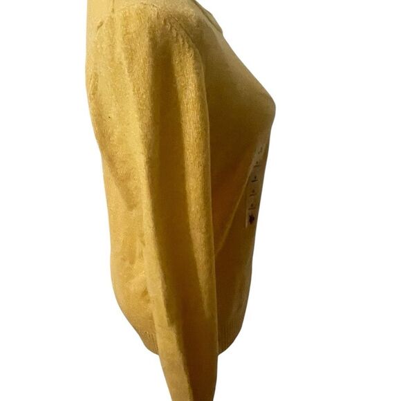 US. POLO ASSN. MARLED CREW NECK SWEATER YELLOW EMBROIDERED LOGO SIZE SMALL NEW - Picture 3 of 16